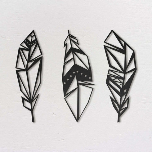 GeoFeathers - Metal Wall Art